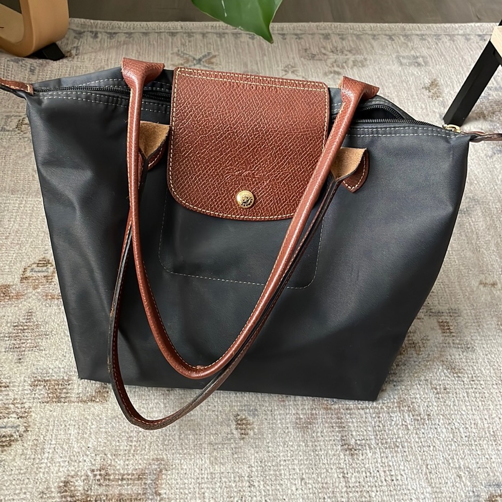 Longchamp Le Pliage tote bag medium, grey